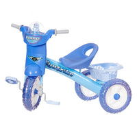 Dash Stylish Kids Tricycles with Backrest Seat, Back Storage Basket for Boys and Girls (2-5 Years) (Blue1)