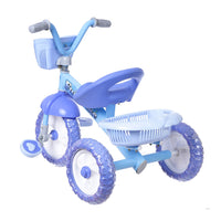 Dash Stylish Kids Plastic Tricycles With Backrest Seat, Back Storage Basket For Boys And Girls (2-5 Years, Blue)