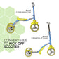 Dash Slick 2-in-1 Kids Scooter: Foldable, Height Adjustable (Choose Any Color)