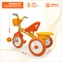 
              Tom & Jerry Funtrike Tricycle for Kids, Kids Tricycle, Tricycle for Kids for 2 Years to 5 Years with Storage Basket for Kids (Capacity 25kg | Orange)
            
