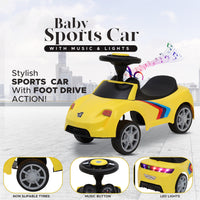Dash F1 Ride on Car for Kids, Baby car - Yellow